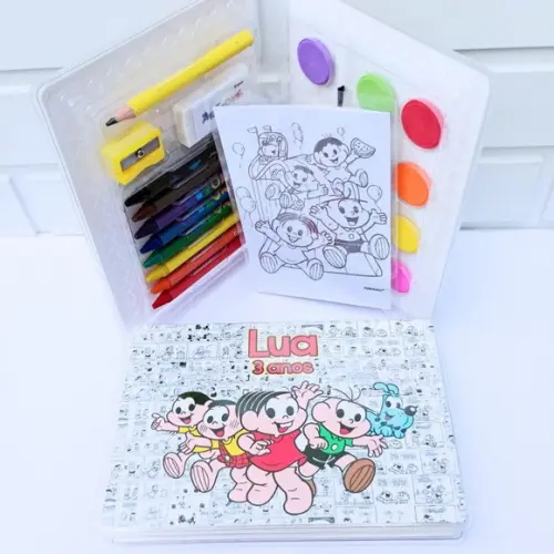 40 Lembrancinha Turma da Mônica - Estojo de Pintura