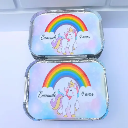 50 Marmitinha Personalizada Unicórnio