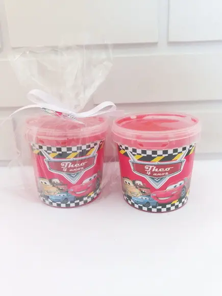 54 Slime Personalizada Carro Mcqueen