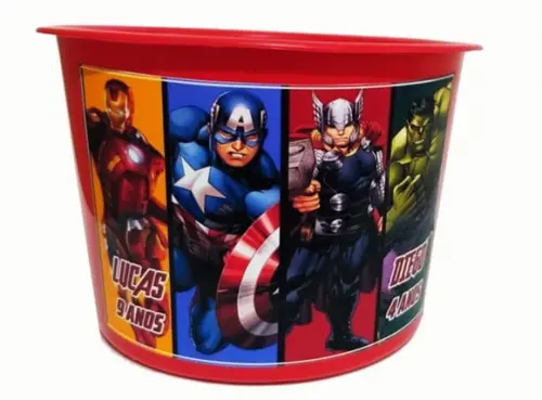 Baldinho de Pipoca do Vingadores