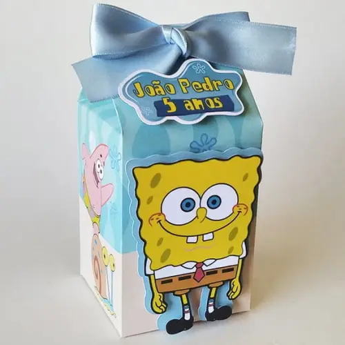 Caixinha Milk Personalizada Bob Esponja