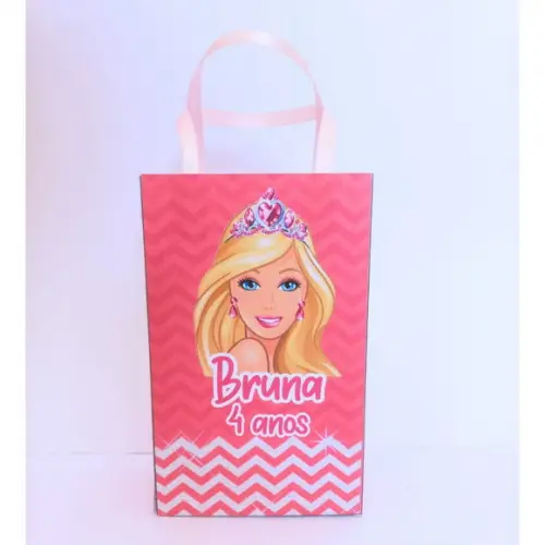 Kit 20 Uni Sacolinha para Lembrancinha Barbie