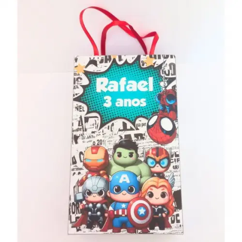 Kit 20 Uni Sacolinha para Lembrancinha Heróis Baby