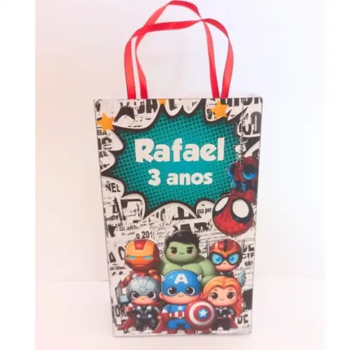 Kit 20 Uni Sacolinha para Lembrancinha Heróis Baby