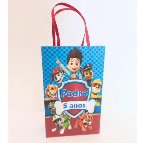 Kit 20 Uni Sacolinha para Lembrancinha Patrulha Canina