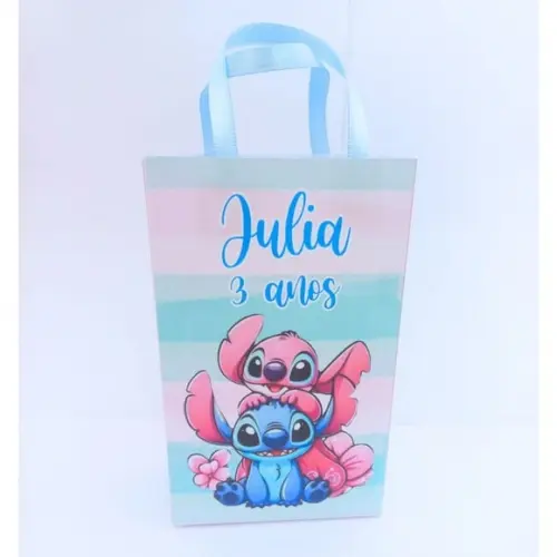 Kit 20 Uni Sacolinha para Lembrancinha Stitch