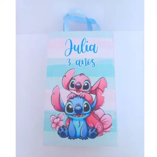 Kit 20 Uni Sacolinha para Lembrancinha Stitch