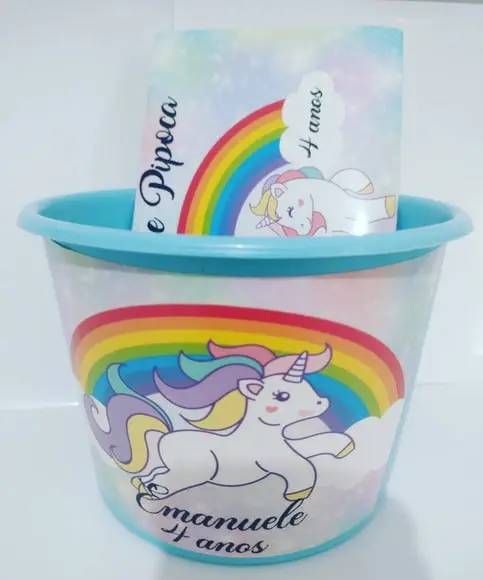 Kit Cinema Personalizado Lembrancinha Unicórnio