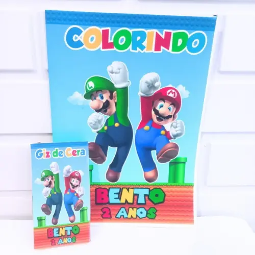 Livrinho de Colorir com Giz - Super Mario Bros