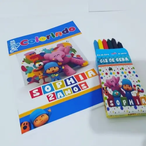 Revistinha de Colorir com Giz - Pocoyo