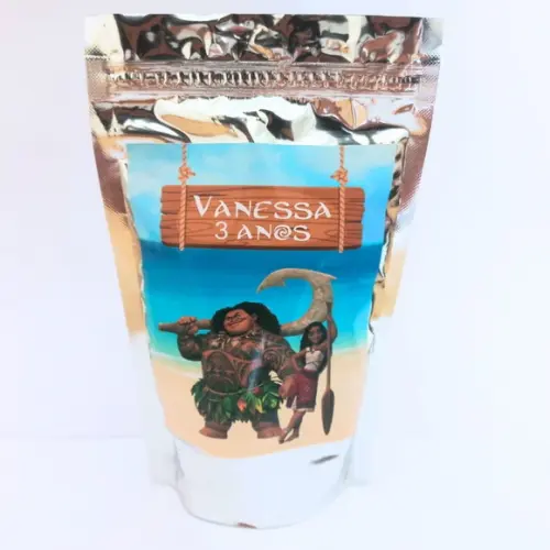 Saquinho Metalizado Personalizado Moana