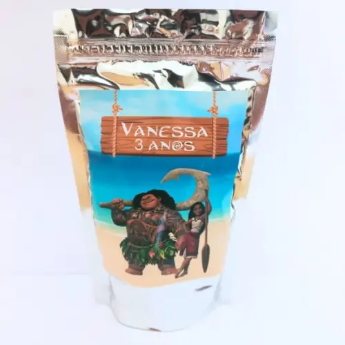 Saquinho Metalizado Personalizado Moana