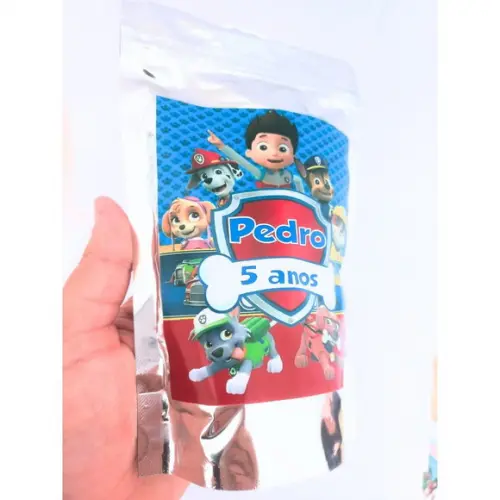 Saquinho Metalizado Personalizado Patrulha Canina