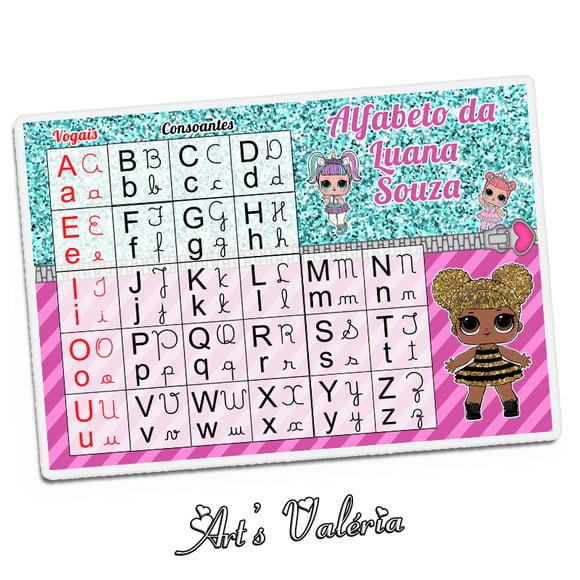 Placa Alfabeto Escolar Personalizado