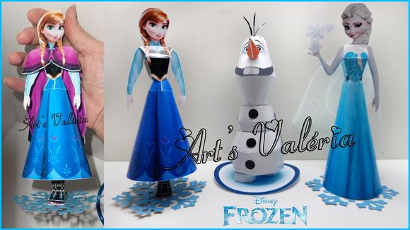 Princesas Frozen 3D - valor unitário