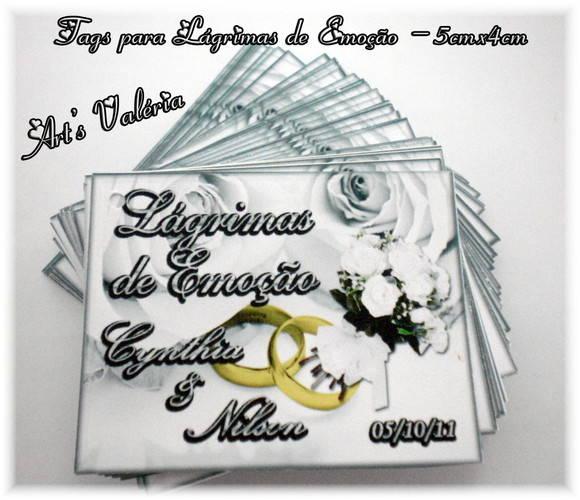Lenços Lágrimas de Emoção no Organza