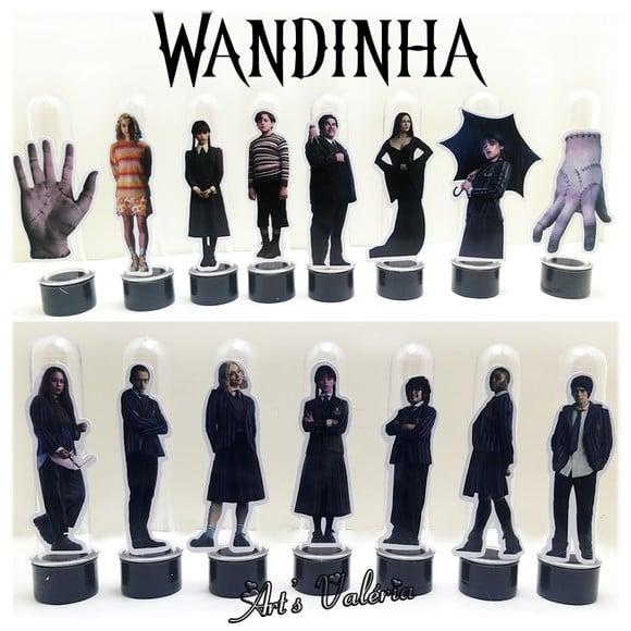 Tubete com Aplique Wandinha Addams - Wednesday - 13cm