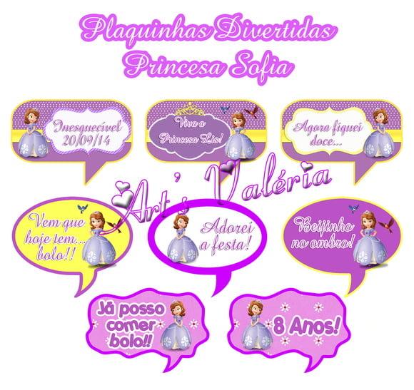 Placa com Frases p/ fotos - Personagens