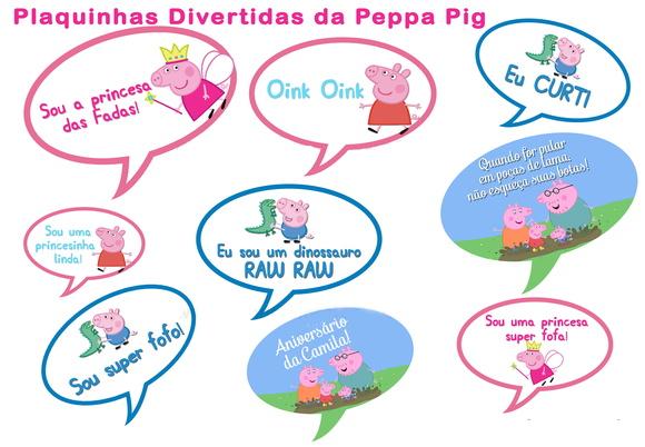 Placa com Frases p/ fotos - Personagens