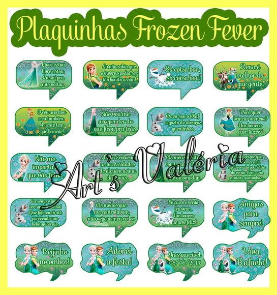 Placas com Frases Frozen Fever