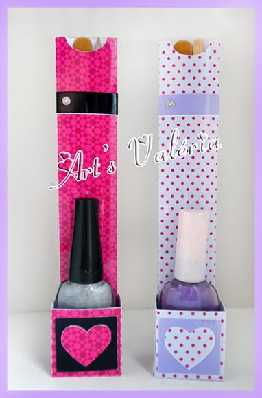 kit esmalte, lixa e palito