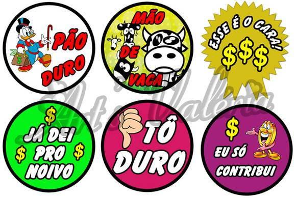 Adesivo Divertido p/ Casamento - Preço Unitário