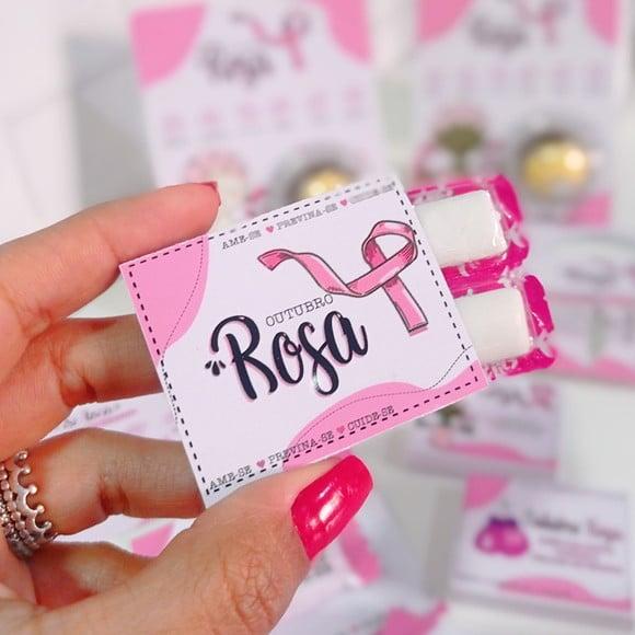 Caixinha Com Chiclete Outubro Rosa