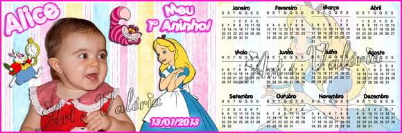 Calendário Marca Página c/ Ímã - 15x5cm
