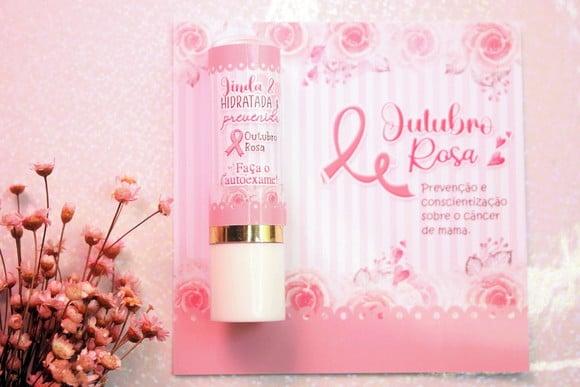 Cartão com Manteiga de Cacau Outubro Rosa