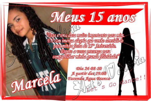 Convite 15 anos -  10x15cm c/ Envelope