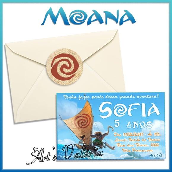 Convite Moana - Uma aventura no Mar