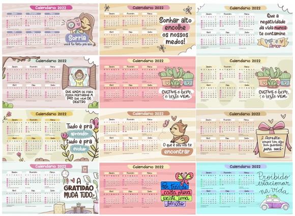 Calendário de Mesa Motivacional