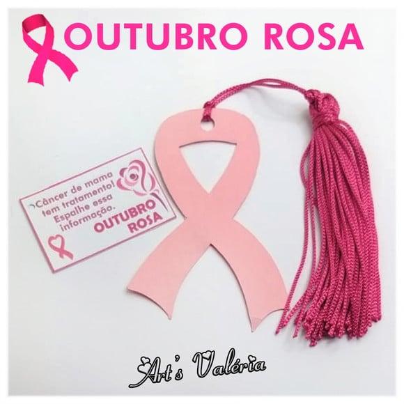Marca Página com Franja Outubro Rosa