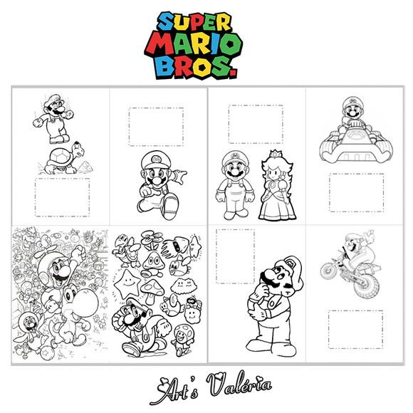 Álbum de Figurinhas Super Mario Bros - 10x15cm