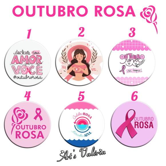 Bóton Outubro Rosa - 4,5cm