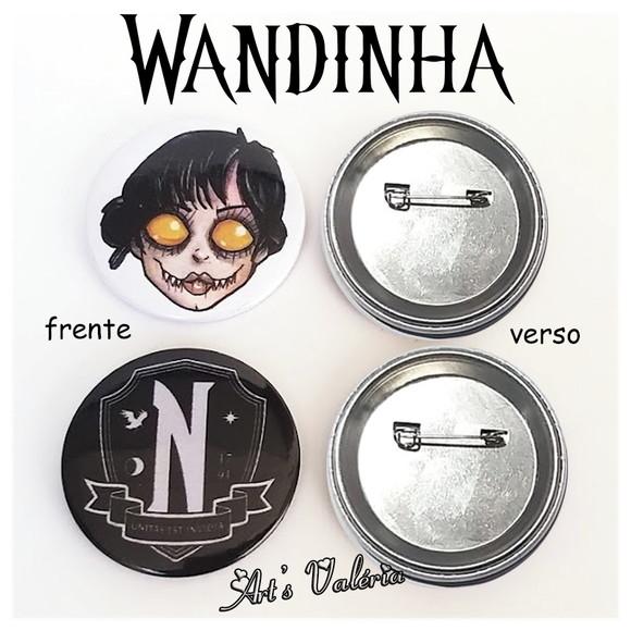Bóton Wandinha Addams - Wednesday - Valor Unitário
