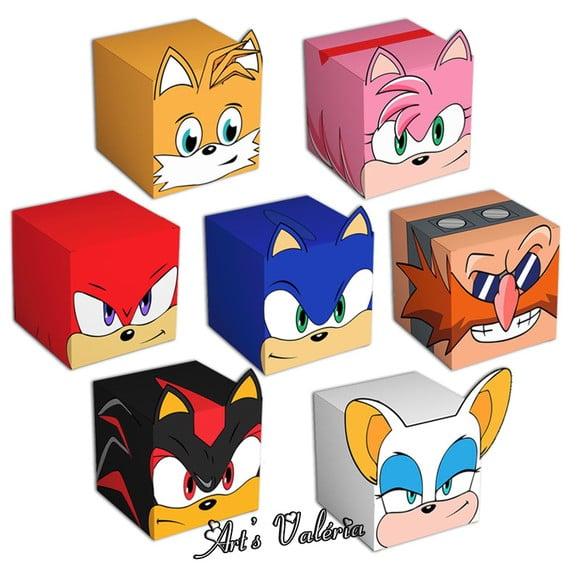 Caixa Cubo Turma Do Sonic