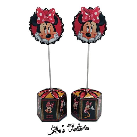 Centro de Mesa Caixa com Topo Minnie