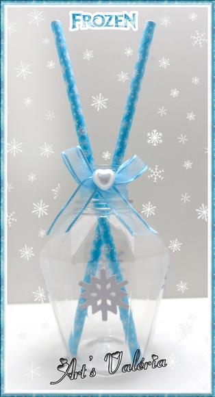 Frasco Vintage com Canudo Frozen