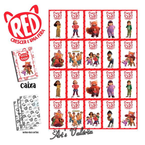 Jogo da Memória Red: Crescer É Uma Fera