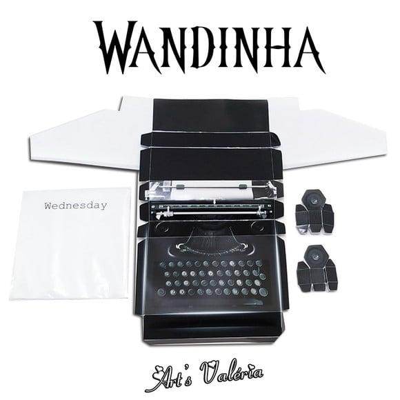Máquina de Escrever Porta Rascunhos - Wandinha - Wednesday