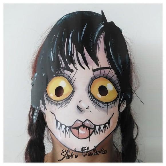 Máscara Wandinha Addams - Wednesday