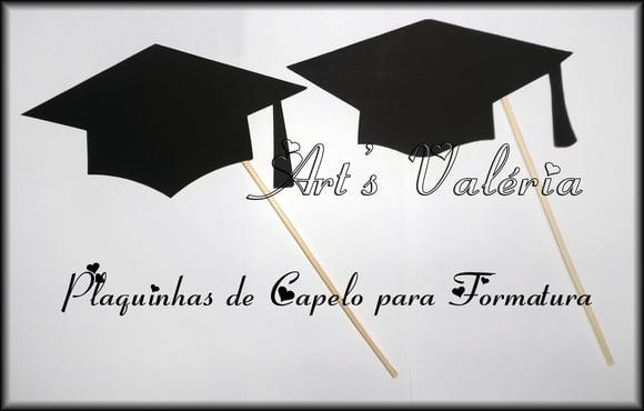 Plaquinhas de Capelo para Formatura
