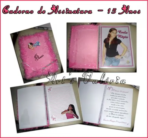 Caderno De Assinatura 15 Anos  - Grande