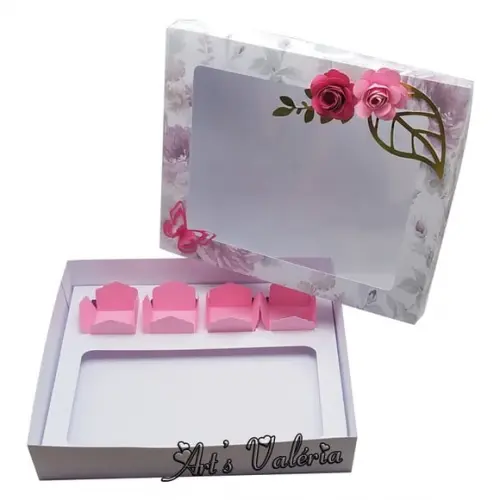 Caixa para Barra de Chocolate e 4 Doces