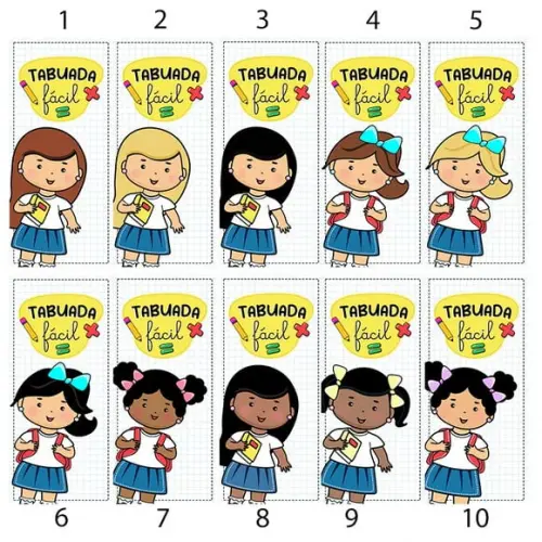 Chaveiro Tabuada Divertida Personalizada - 1 Operação
