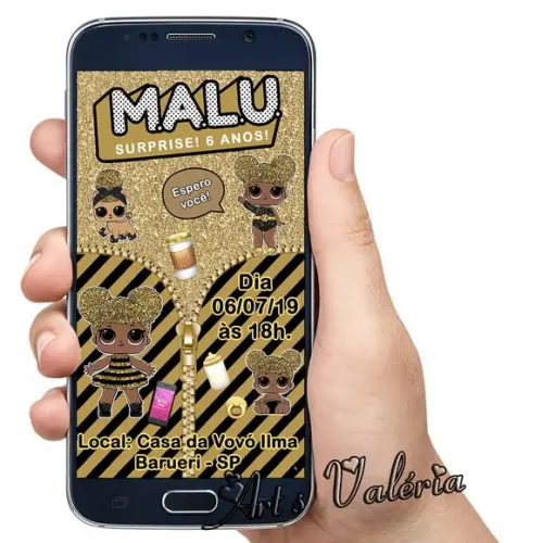 Convite Digital LOL Surprise para WhatsApp