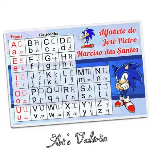 Placa Alfabeto Escolar Personalizado