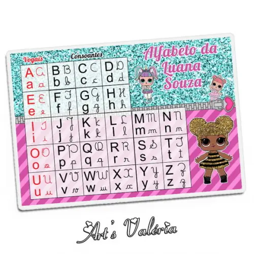 Placa Alfabeto Escolar Personalizado