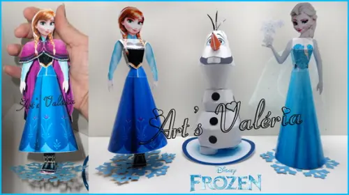 Princesas Frozen 3D - valor unitário